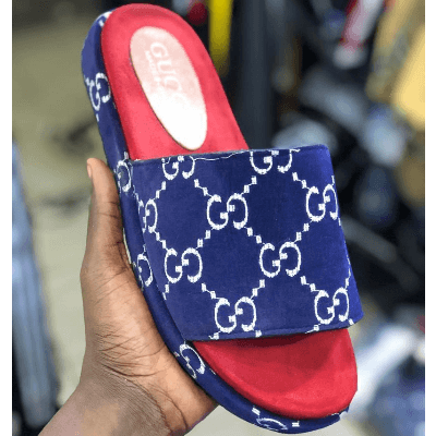 Image du produit : Slippers Gucci - Bleu/Jaune/Rouge/Bleu ciel