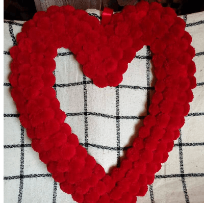 Image du produit : Couronne de fleurs- rouge écarlate