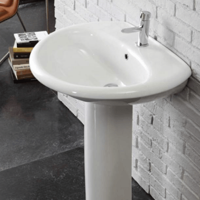 Image du produit : Lavabo + Colonne Universelle - 68 cm - Blanc