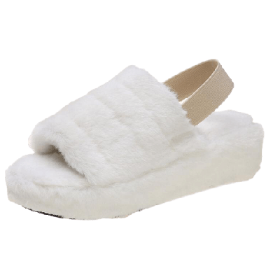 Product image thumbnail: Open Toe Plush Slippers