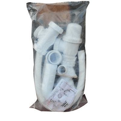 Image du produit : Siphon d'Evier de Cuisine (TE DE VIDAGE AVEC TROP PLEIN) - Blanc