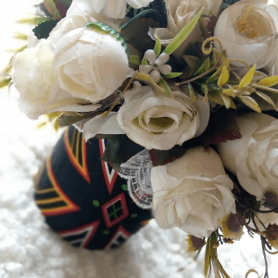 Image du produit : Pots de fleurs en tissu africain