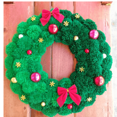 Image du produit : Couronne de fleurs- verte