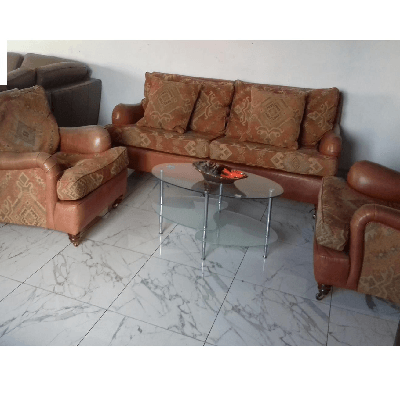 Image du produit : Salon en cuir + tissue