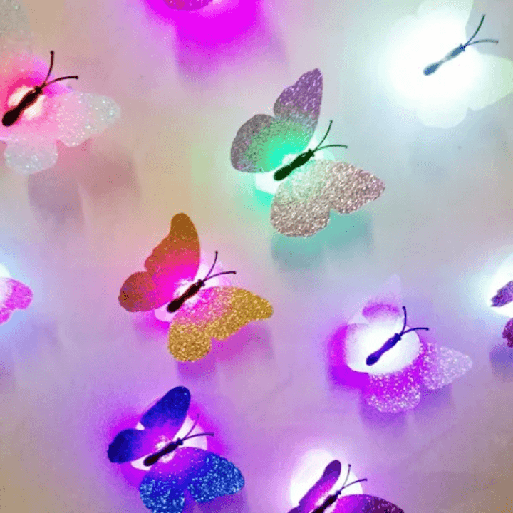 Image of papillons led avec autocollant