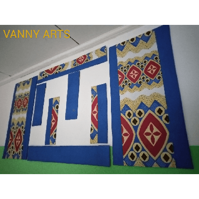 Image du produit : Galerie murale en tissu africain