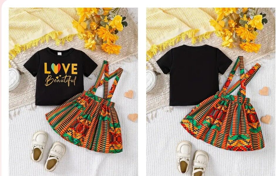 Product image thumbnail: 2pcs Girl Multi-Color outdoor wear for kids