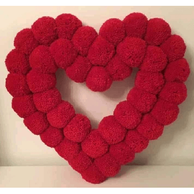 Image du produit : Couronne de fleurs- rouge sang