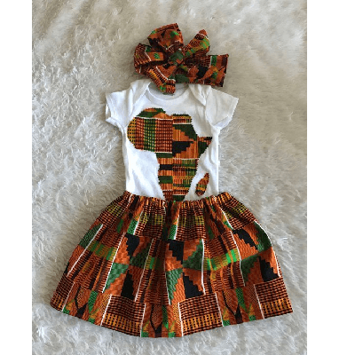 Image du produit : Ankara outfit African baby girl