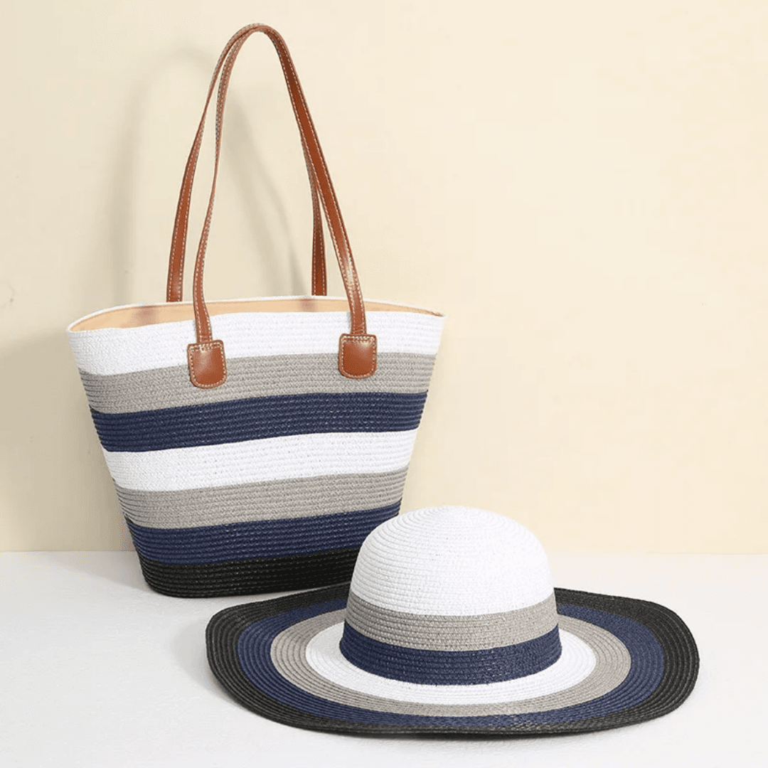 Image de ensemble sac + chapeau de plage