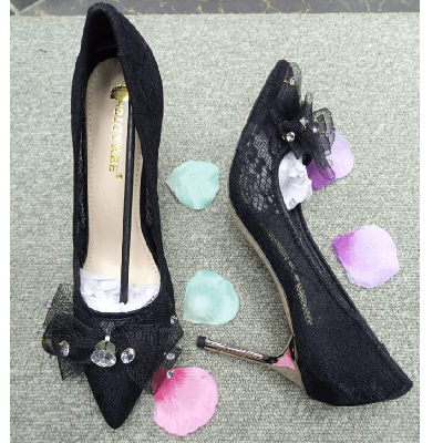 Image of black court shoes