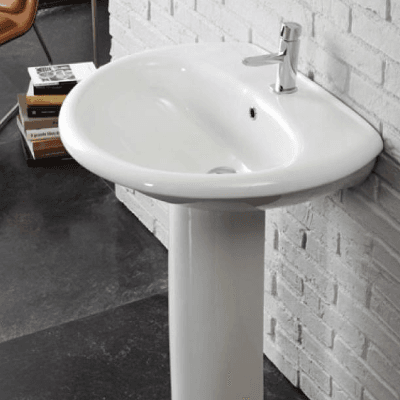 Image de Lavabo + Colonne Universelle - 68 cm - Blanc