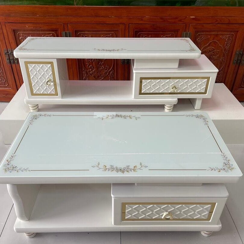 Image of TV stand plus marble table