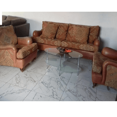 Image de Salon en cuir + tissue