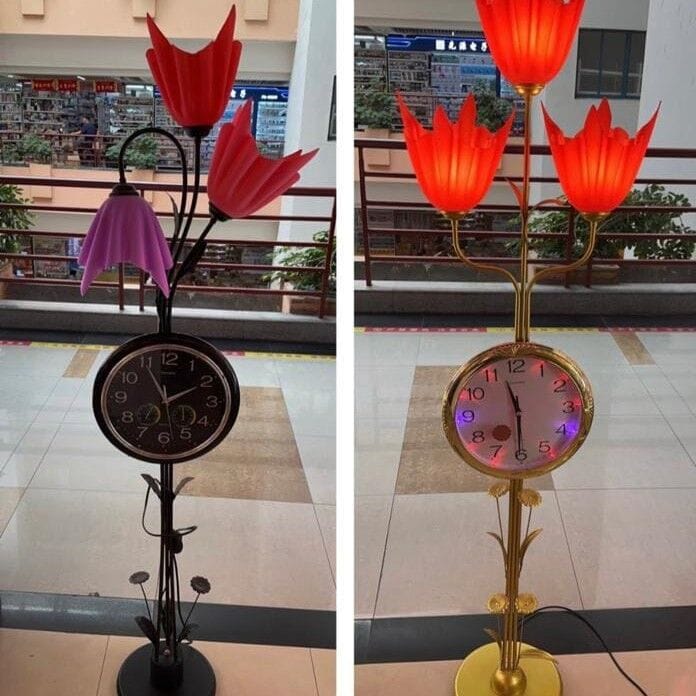 Image de ABAT-JOURS 3 AMPOULES +PENDULE