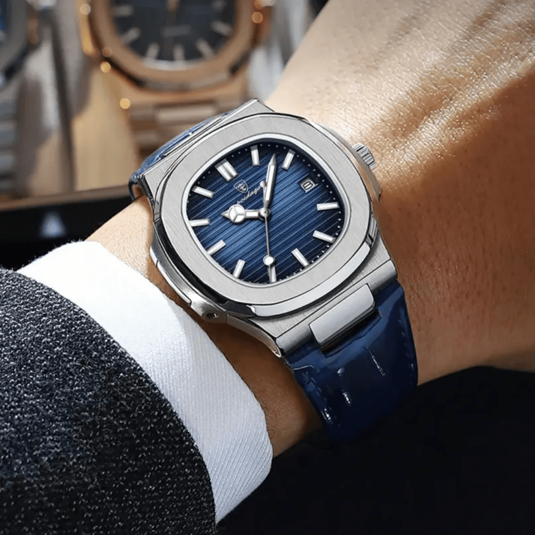 Image de montre Poedagar Bracelet en cuire