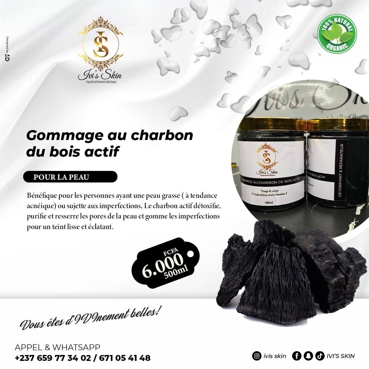 Image de Gommage au charbon du bois actif