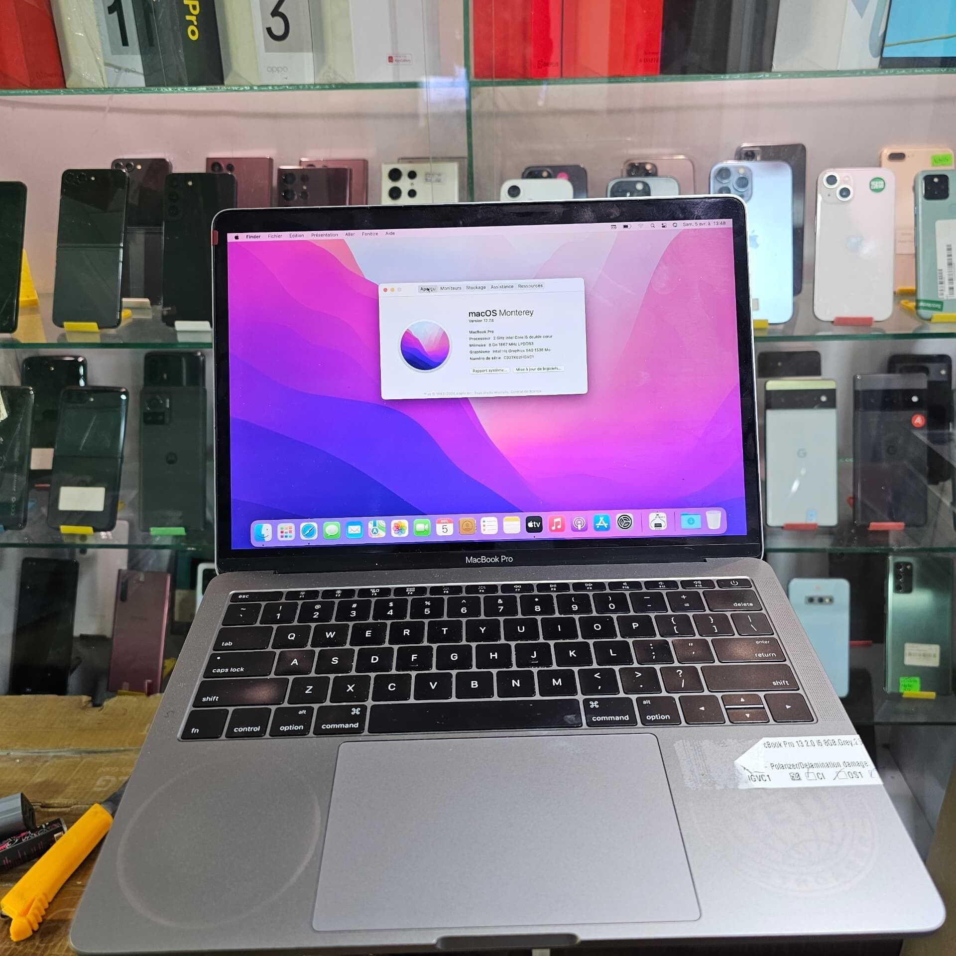 Image of Macbook pro 2017256/8 I5 13pouce