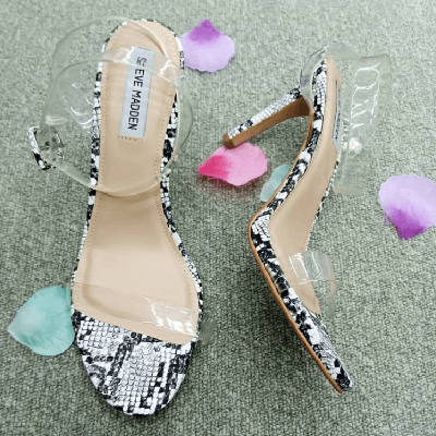 Image of cream white high heel sandals