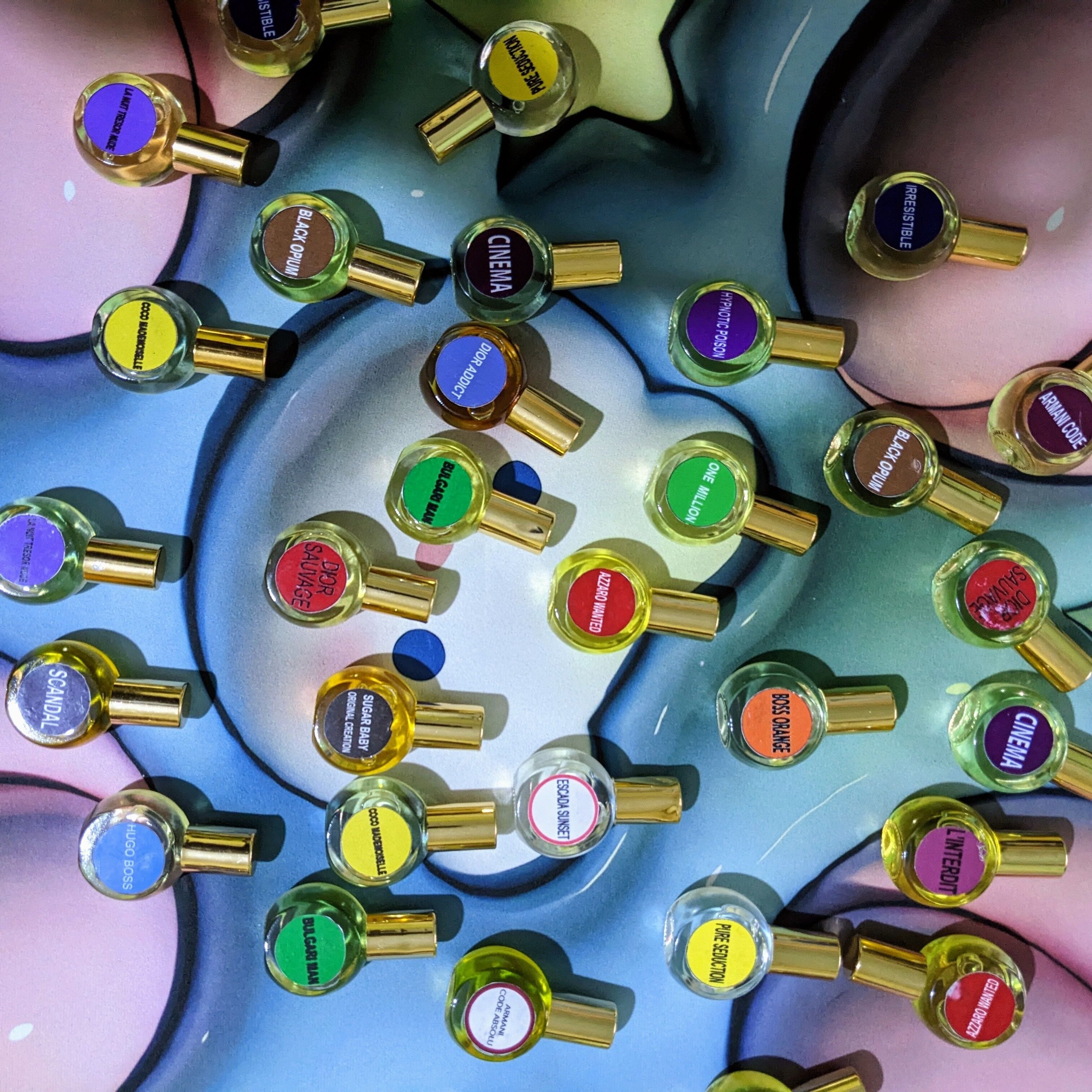 Image de huiles de parfum variées 10 ml d'une durée de 48 H