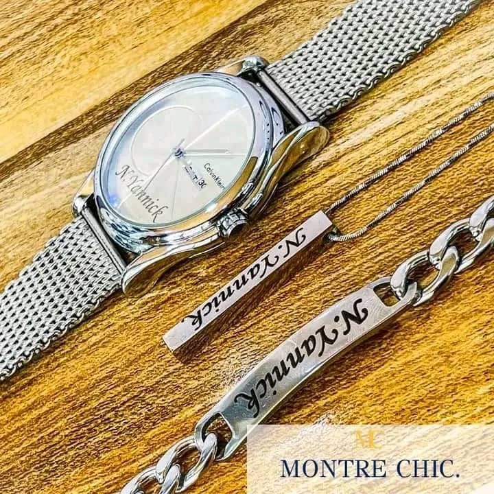 Image de montre + bracelet + Chaîne personnalisées