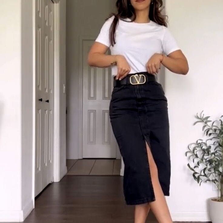 Image of jupe jean en friperie premier choix