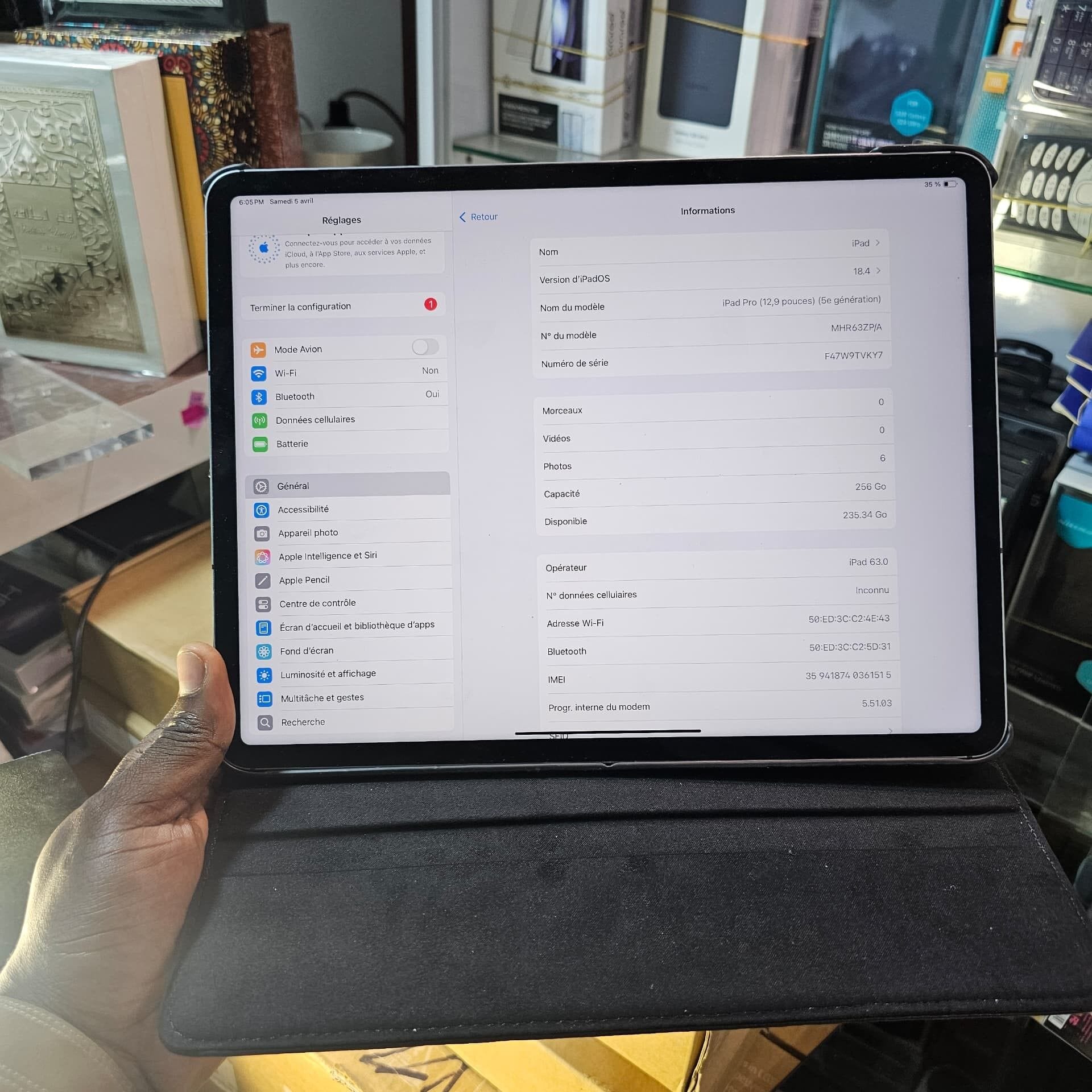 Image de IPAD PRO 5E GEN 256G