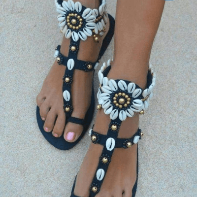 Image of Afritude Beautiful Black Slippers