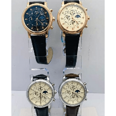 Image of Leather watch - Black, Brown