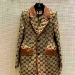 Image du produit Blazer Motif Gucci avec Garniture en Cuir