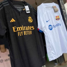 Product image for Soccer Jerseys: Real Madrid and Barcelona, High-Quality Replica
