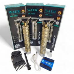 Image du produit Set de Tondeuses Professionnelles Rechargeables WAER WA-1985 avec Gravure Dragon