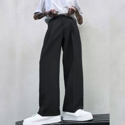 Image du produit Pantalon de costume ample pour homme en noir