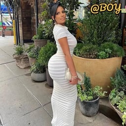 Product image for Elegant Striped Bodycon Gown