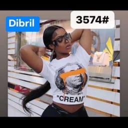 Product image for White Graphic Crop Top with "CREAM" Text