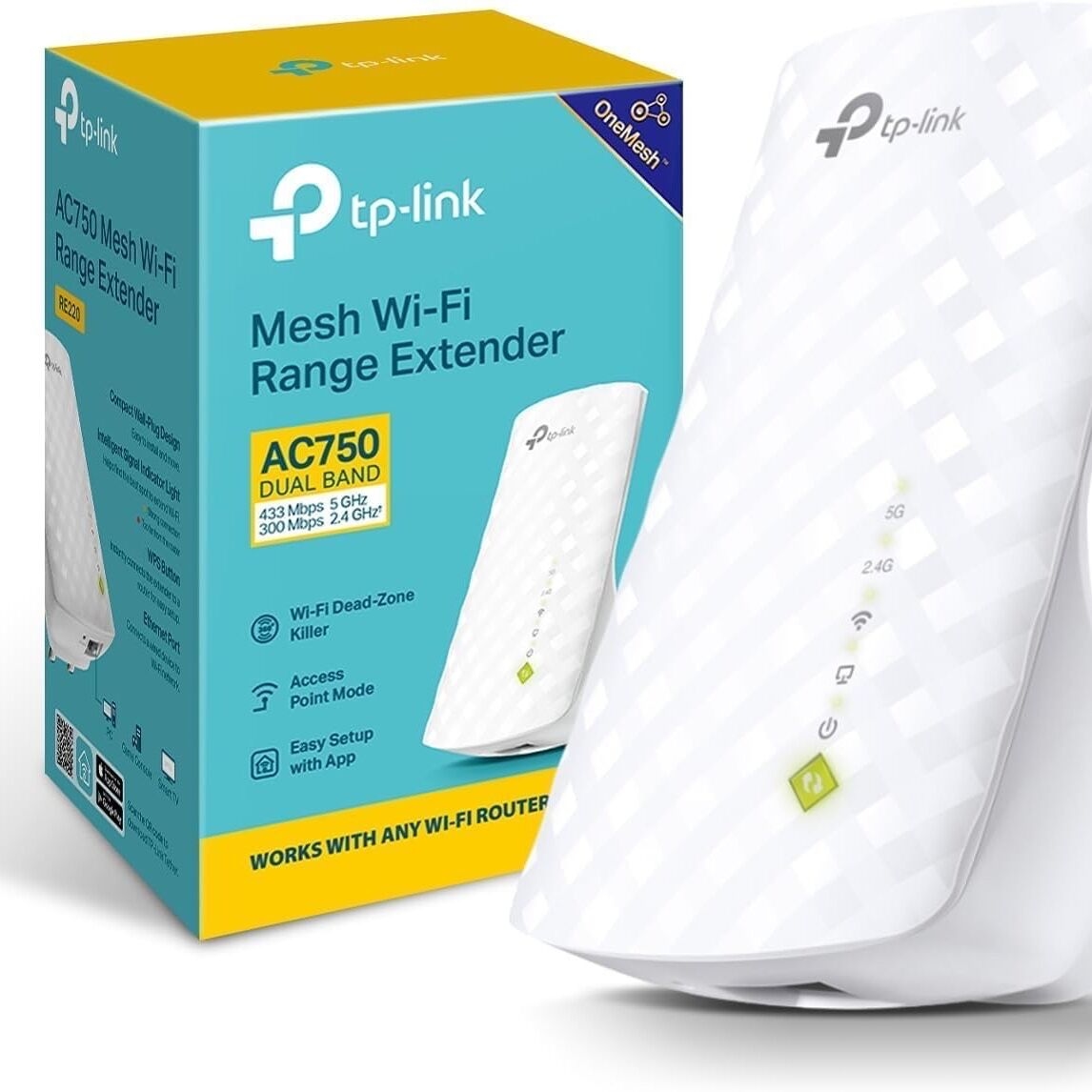 Image du produit : Répéteur de portée maillé Tp-link AC750