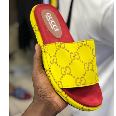 Photo 2 du produit - Slippers Gucci - Bleu/Jaune/Rouge/Bleu ciel