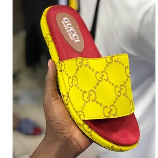Photo 2 du produit  - Slippers Gucci - Bleu/Jaune/Rouge/Bleu ciel