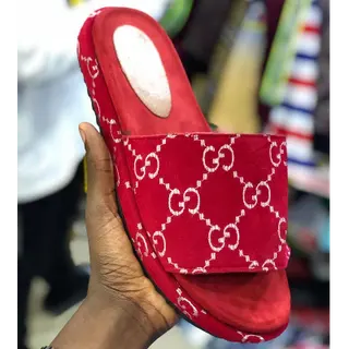 Photo 4 du produit  - Slippers Gucci - Bleu/Jaune/Rouge/Bleu ciel