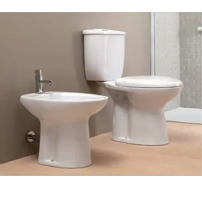 Image de WC+Bidet+Abattant Lourd+Mécanisme De Chasse Sans Robinet- Blanc	CLIZIA