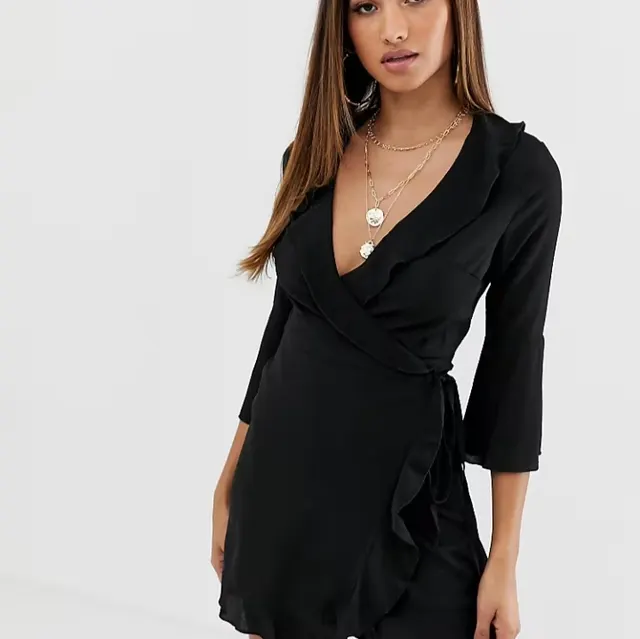 Image de Robe courte cache coeur bleue ciel  taille S