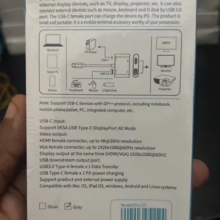 Photo 2 du produit  - USB-C TO HDMI + VGA 3.0