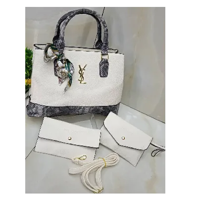 Photo 1 du produit - ensemble de sac à main YSL blanc