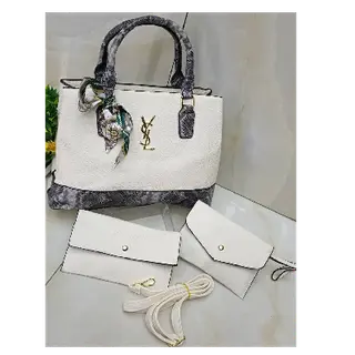 Photo 1 du produit  - ensemble de sac à main YSL blanc
