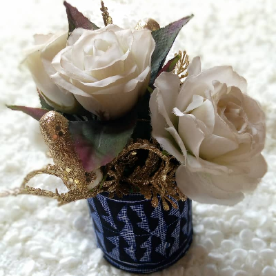 Photo 1 du produit - Pots de fleurs en tissu africain