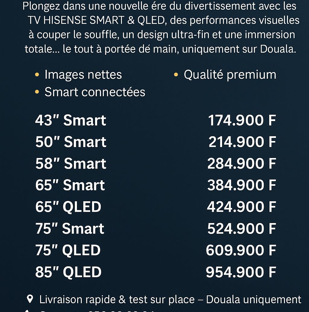Photo 1 du produit  - TV HISENSE 2025