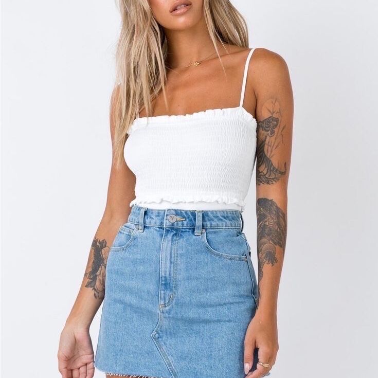 first choice thrift store jean skirt