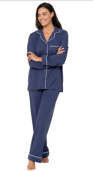 Photo 2 du produit  - Ensemble pyjamas en satin (chemise - pantalon)