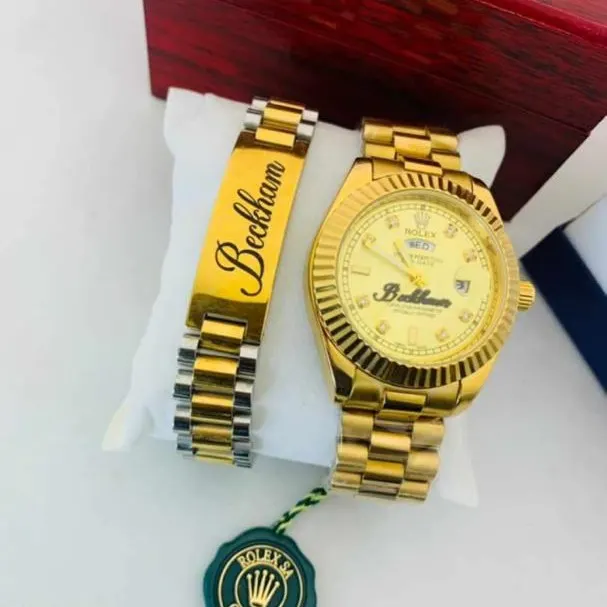 Image de Pack montre Rolex gourmette personnalisé