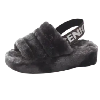 Product image attachment 3 - Open Toe Plush Slippers